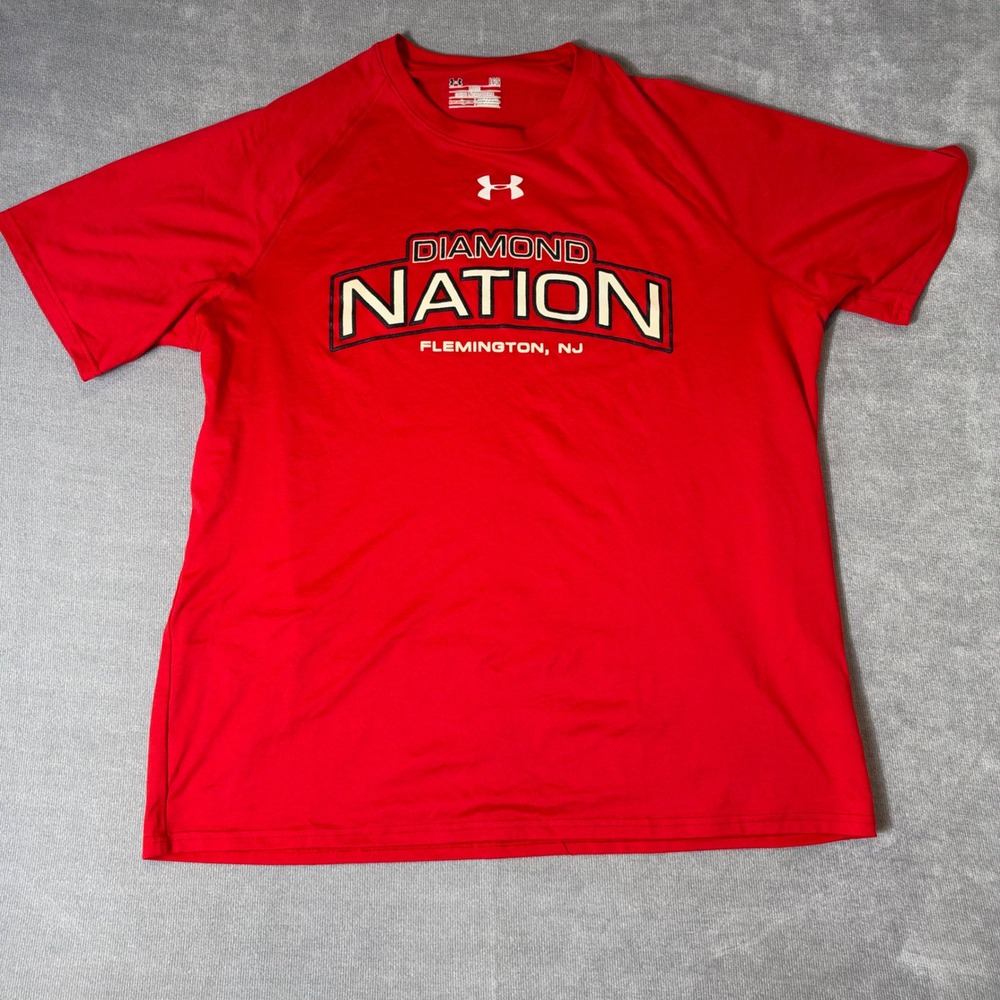 Under Armour HeatGear Diamond Nation Flemington NJ Red Shirt Mens Large